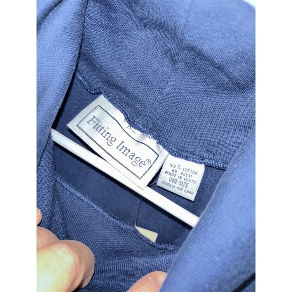 Fitting Image Mock Neck Dickies Neck Warmer One Size Fits Most Cotton Blue NEW